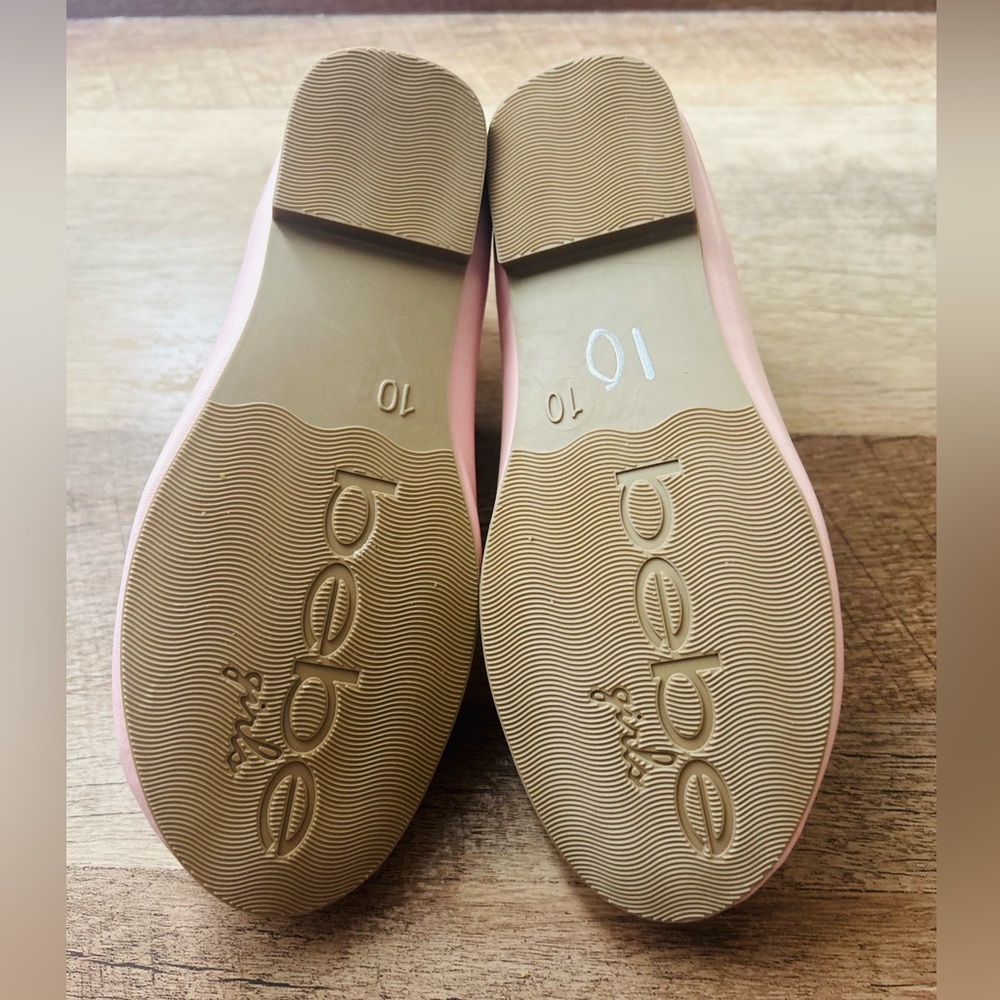 Bebe Girls Pink Shoes Ballet Flats with Rhinestone Studded Ankle straps,Size 10 - Picture 9 of 10